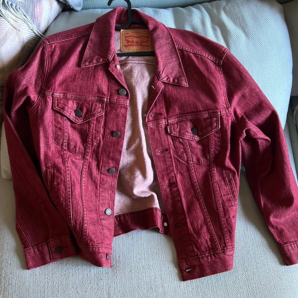 Red Levi jean jacket